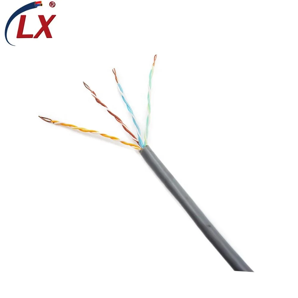 0.51~ 0.56mm CCA Or Copper conductor Unshieded Twisted Pair cat5e cat 5e Network utp cable with PE insulation