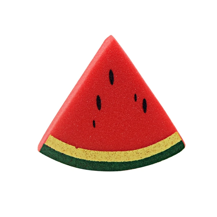 Cute watermelon shape sponge customized skin-friendly bathshower sponge for baby bath