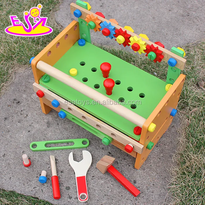 New Fashion DIY Educational Tool Toys,Colorful wooden tool box toy for kids,Hot sale wooden tool toy for children W03D055