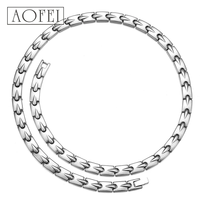 Hot Selling High Grade Health Care Fashion jewelry Germanium Stainless Steel Necklace