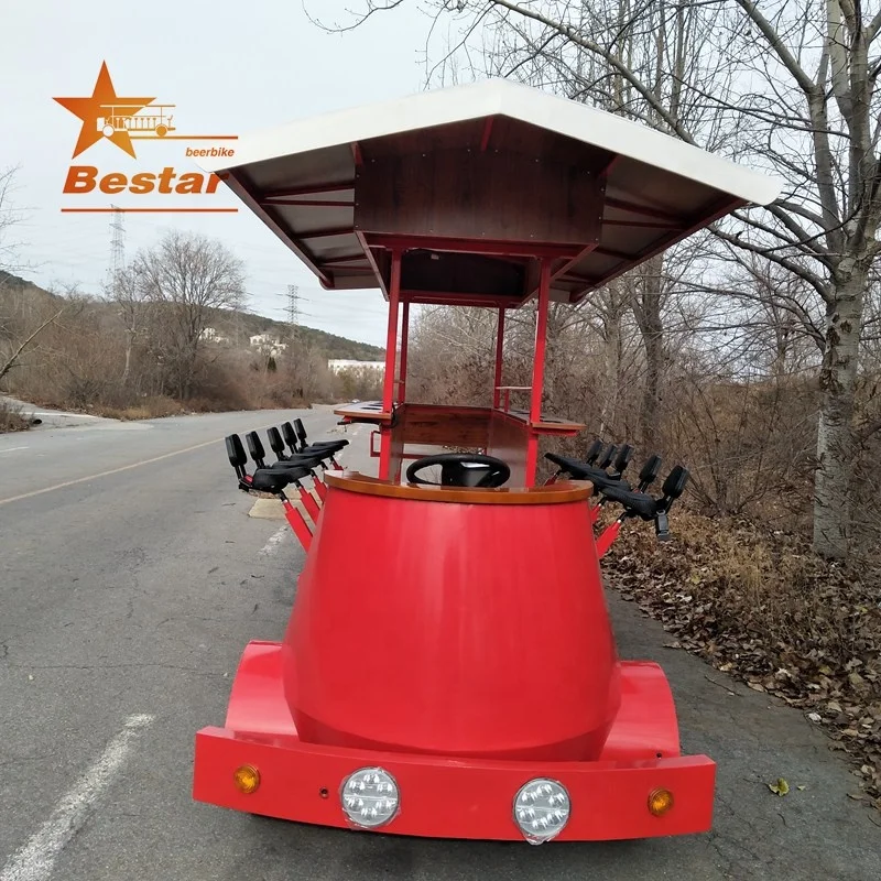 tourist pub beer team tour pedal electric mini bus party bike