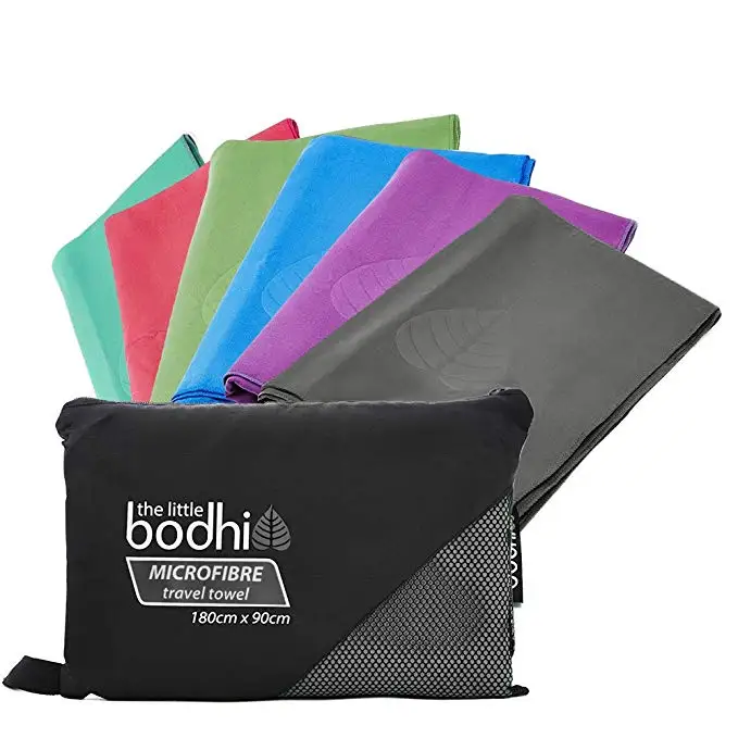 Полотенце из микрофибры для путешествий, спортивное полотенце для кемпинга и походов с сетчатой сумкой