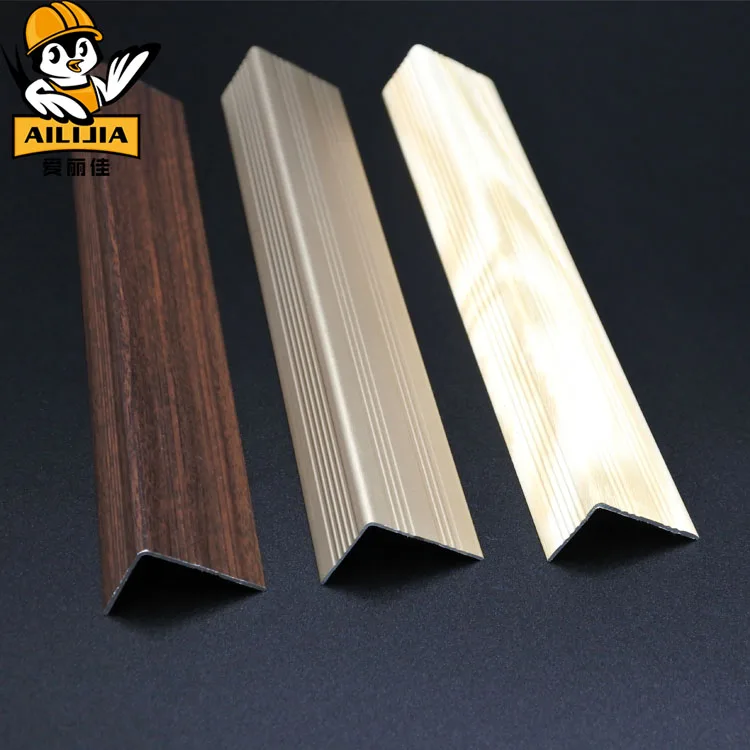 vinyl aluminum flexible bronze l shape floor edge trim