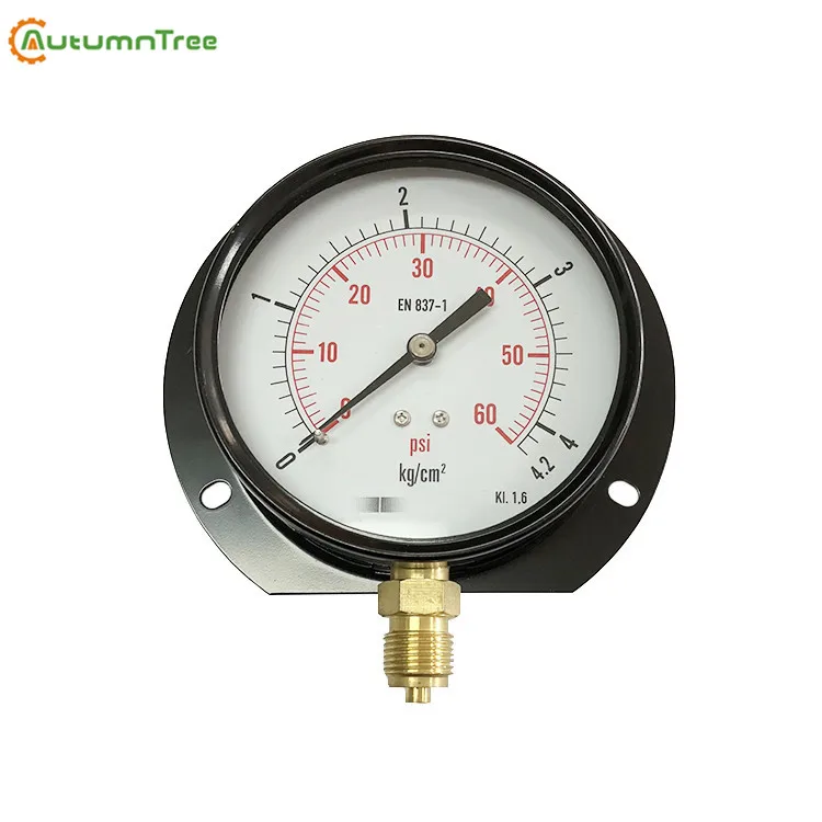2.5% NPT Connection Front Air Compressor Gauge with Flange