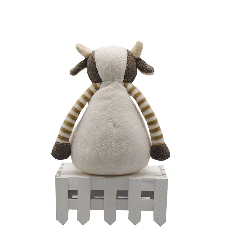  Высококачественная симпатичная дешевая китайская игрушка с длинными ножками вышивкой коровы 9 дюймов