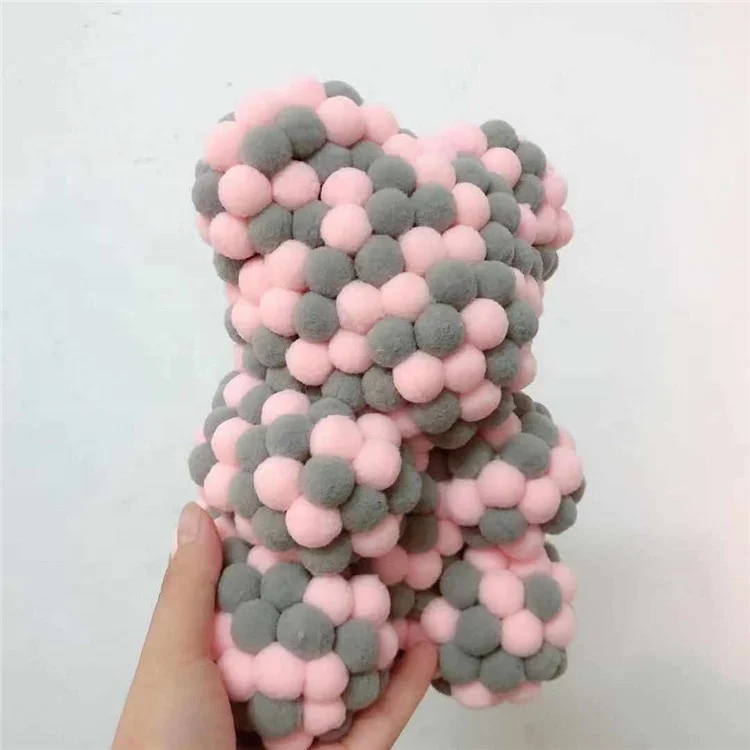 Best Selling Plastic Rose Bear Artificial Teddy Bear Flower Rose 40cm And 25cm  For Pompon bear