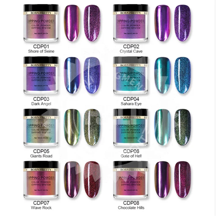 NEWBY 1.0g/box Aurora Neon Pigment Powder Chameleon Mermaid Glitter Mirror Effect Unicorn Chrome Nail Rainbow Dust Nail Art Tool