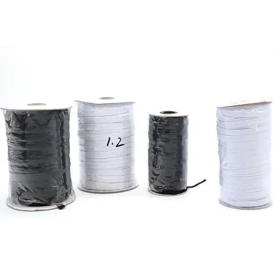 Черно-белая эластичная лента на талию, 3-12 мм