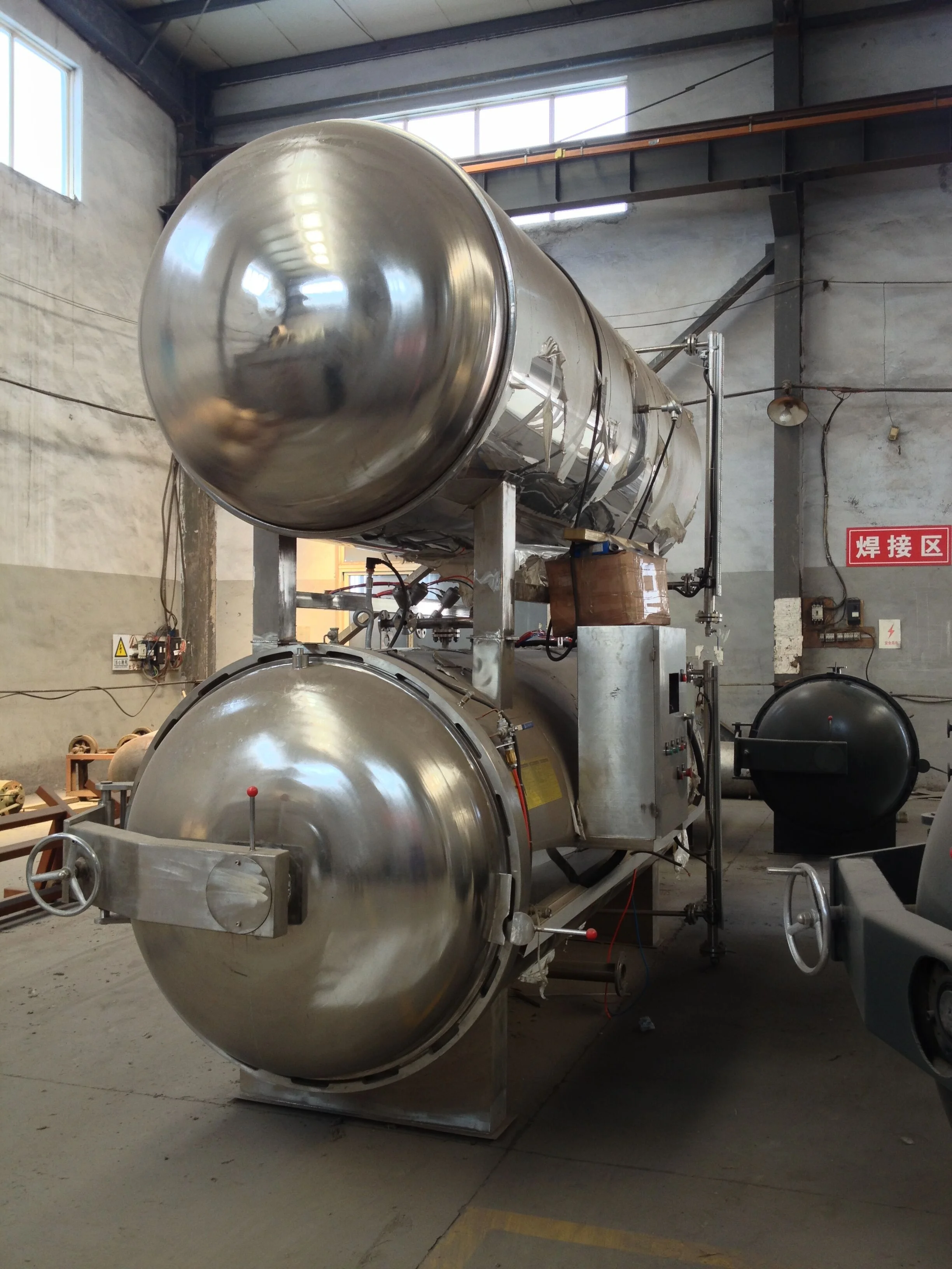 Double Door Electricity / Steam Heating Autoclave Medical Waste Sterilizing Machine