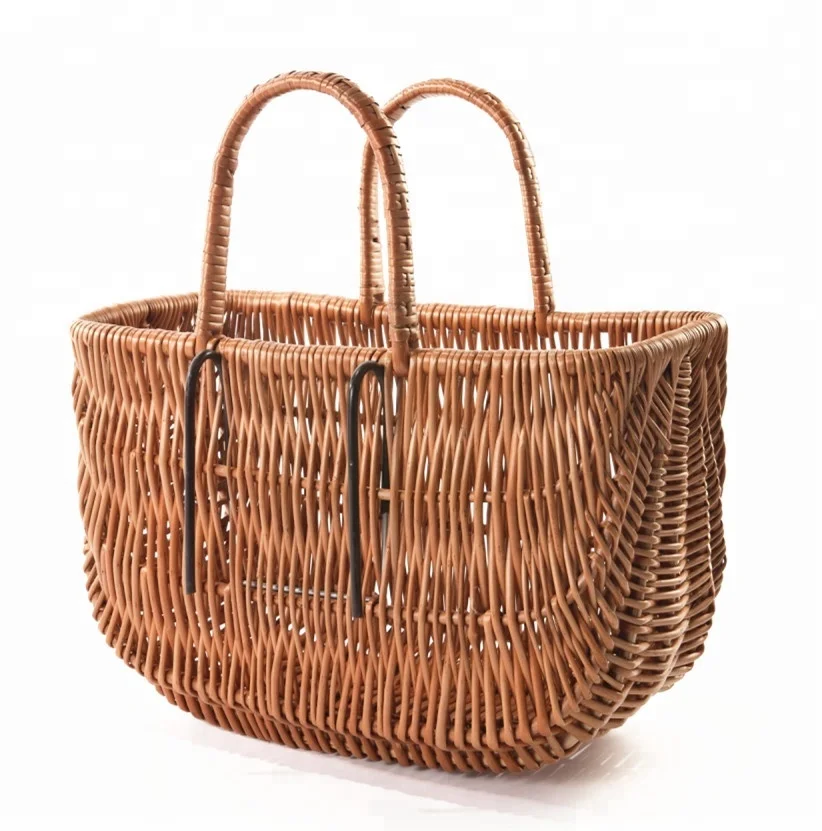 
wicker bike bicycle basket, wicker basket for bike 