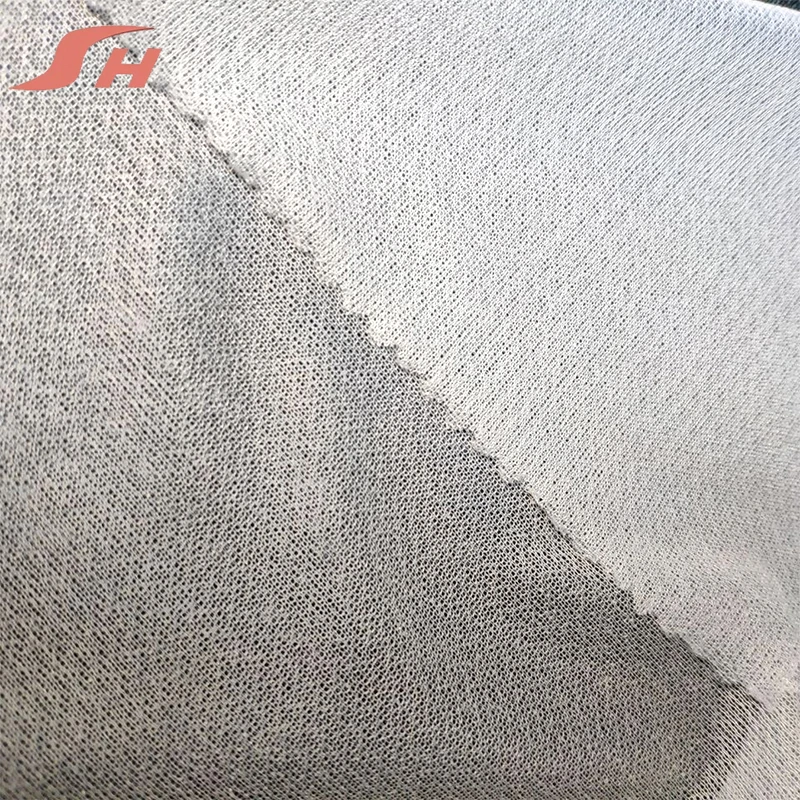 
100% polyester double dot tricot shirt collar interlining 
