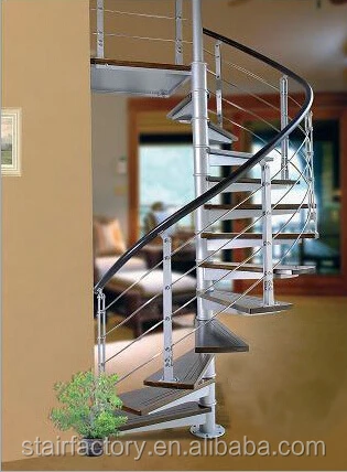 Indoor small spiral stair Used indoor stainless steel spiral stairs  stainless steel wood spiral stairs TS-378