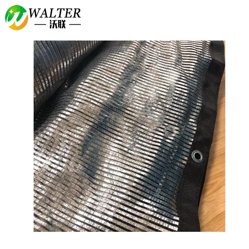 Новая алюминиевая затеняющая сетка с усиленным переплетением обеспечивает высокое качество и затенение 55% ткани 3,6 м плюс 3,6 м