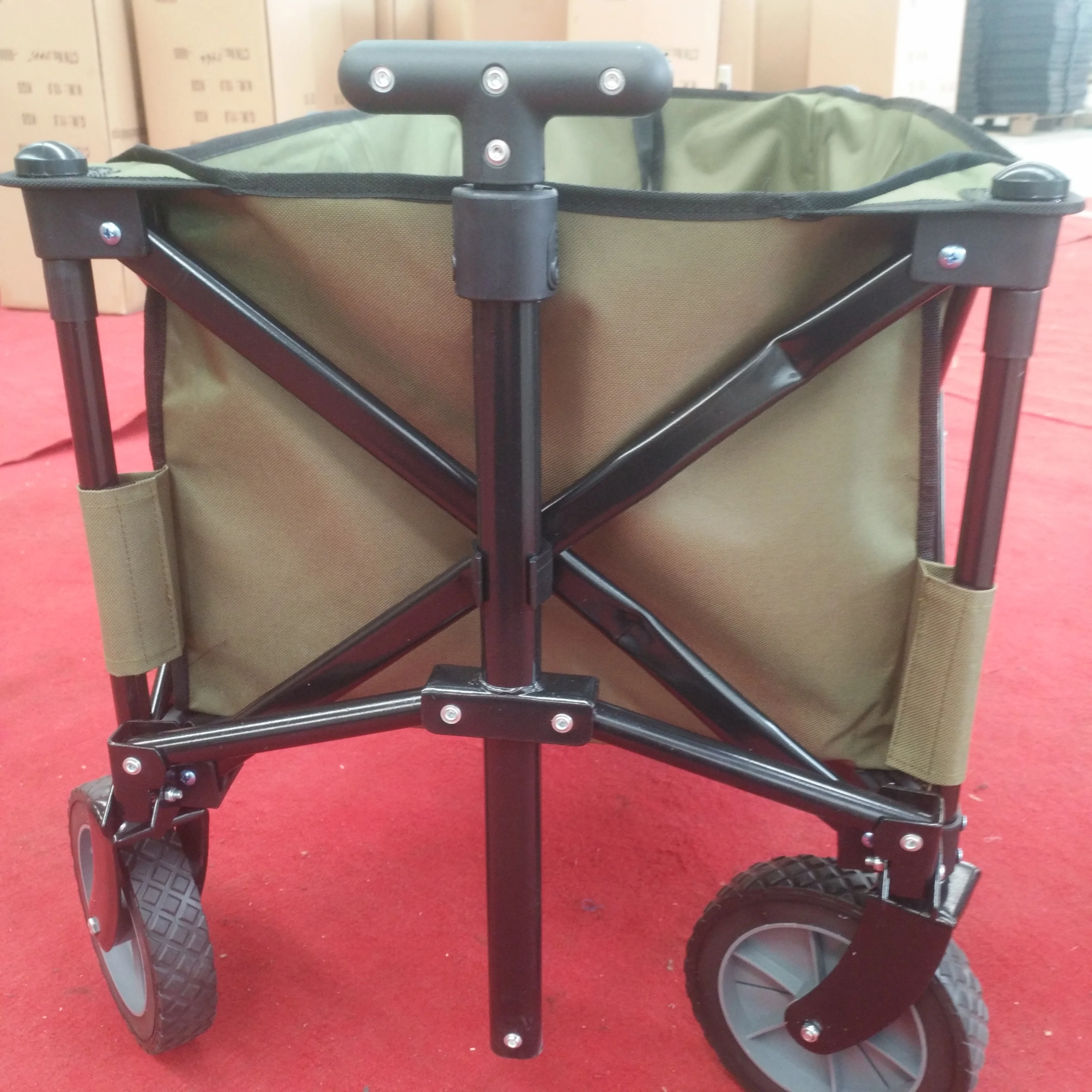 
Customized 4 wheel Heavy Duty Utility Collapsible wagon Camping Picnic Events Concerts Shopping Beach Garden Folding Trolley 