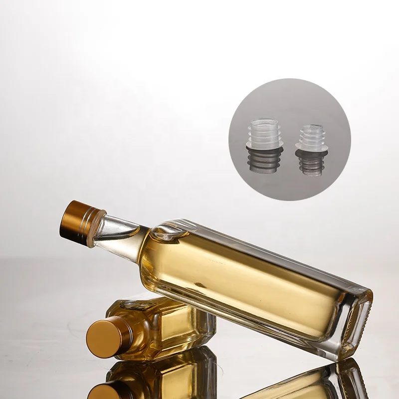 
Wholesale Clear Glass Square Shape 100ml Empty Olive Oil Glass Bottles 
