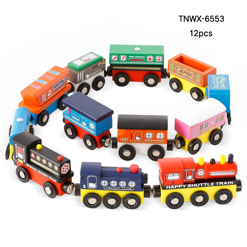 Новый стиль, Лидер продаж, деревянный магнитный поезд, игрушка, сборная игрушка, деревянный поезд, подходит для игрушечного трека