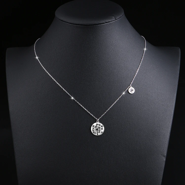 Meaning keeping love Dandelion Seed Sterling Sliver Pendant Charm Wish Necklace
