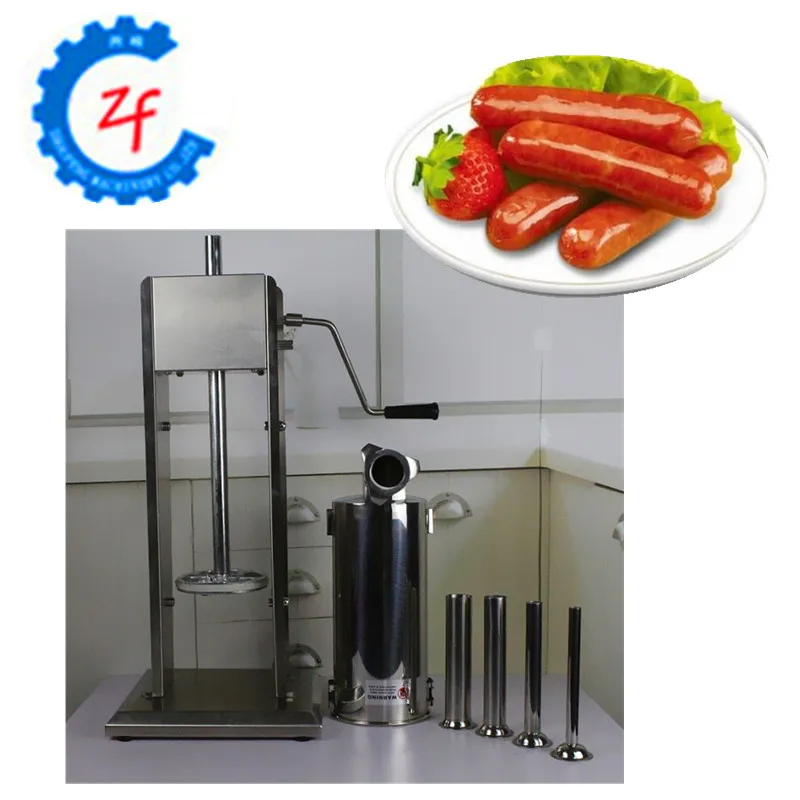 5 Liter Stainless Steel Manual Banger Sausage Stuffer Filling Making Machine