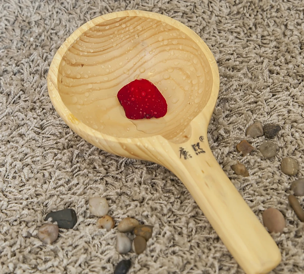durable cedar wooden scoop different types of ladle spoon