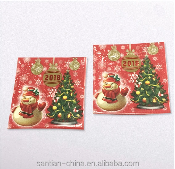 Christmas Paper Napkins In Size Of 25x25 cm For Party
