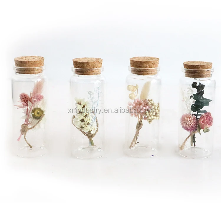 Недорогой подарок на день Святого Валентина, креативный Звездный натуральный сушеный мини-цветок, стеклянная бутылка для желаний