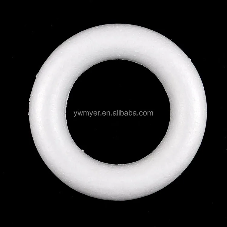 white artificial styrofoam wreath ring 220mm