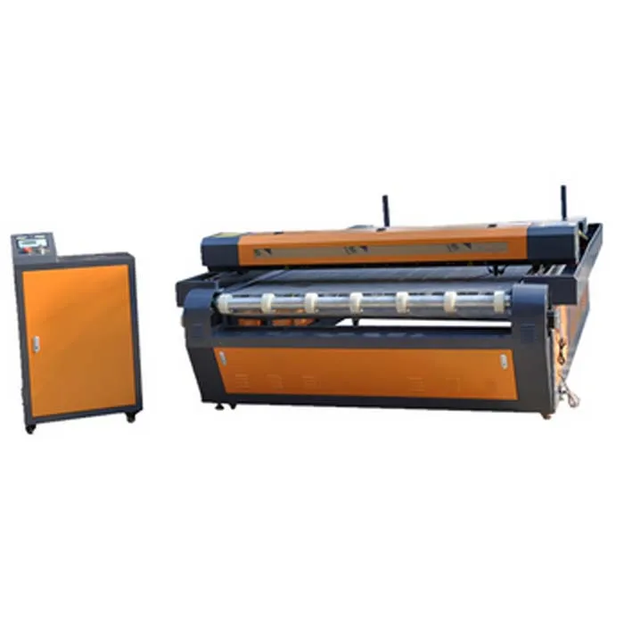 Auto feeding co2 laser rexine leather cutting press machine