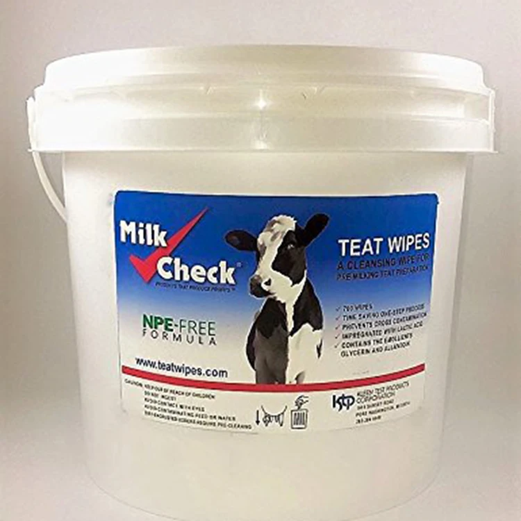Teat wipes nipple wipes for cows