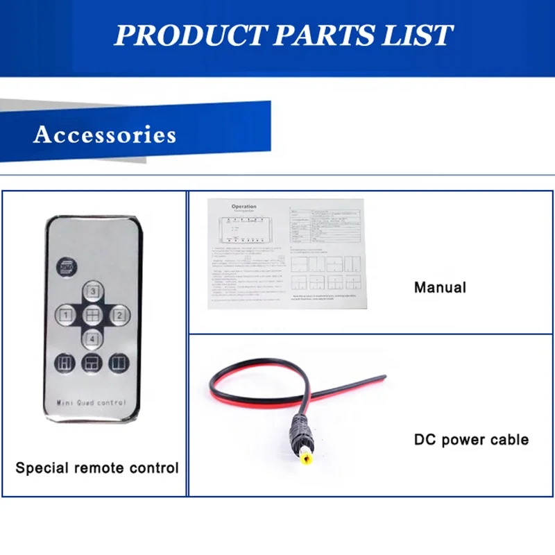 RCA Four Videos Recording Control Box Car 4-Way Video Quad Splitter