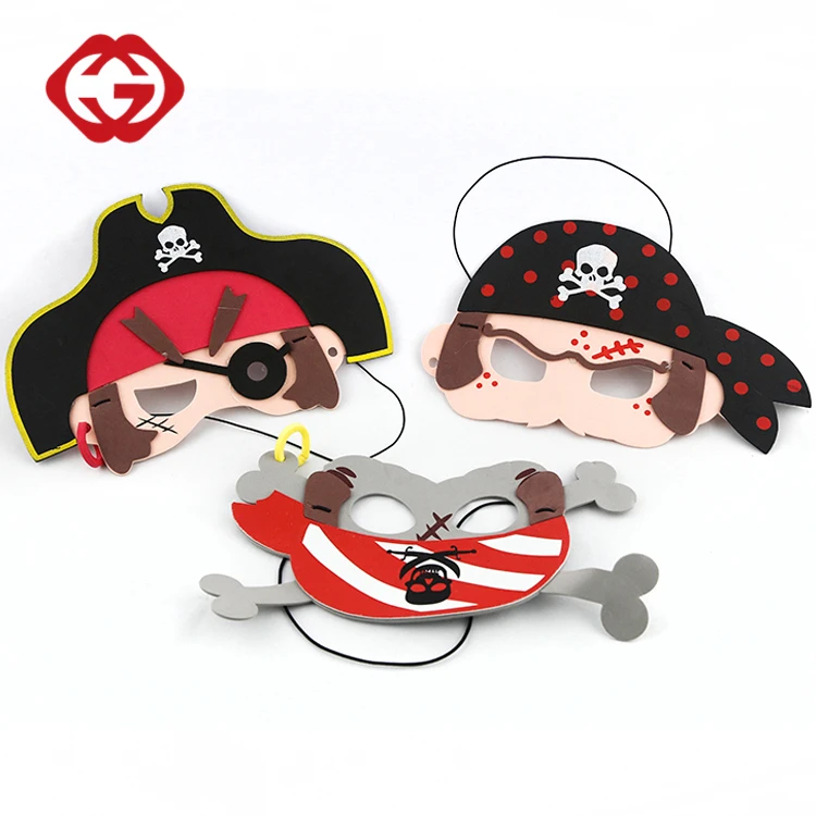 Kids Eva Halloween Pirate Party Masks Custom Design Promotional Cartoon Halloween Decoration,halloween CN;ZHE Guchen