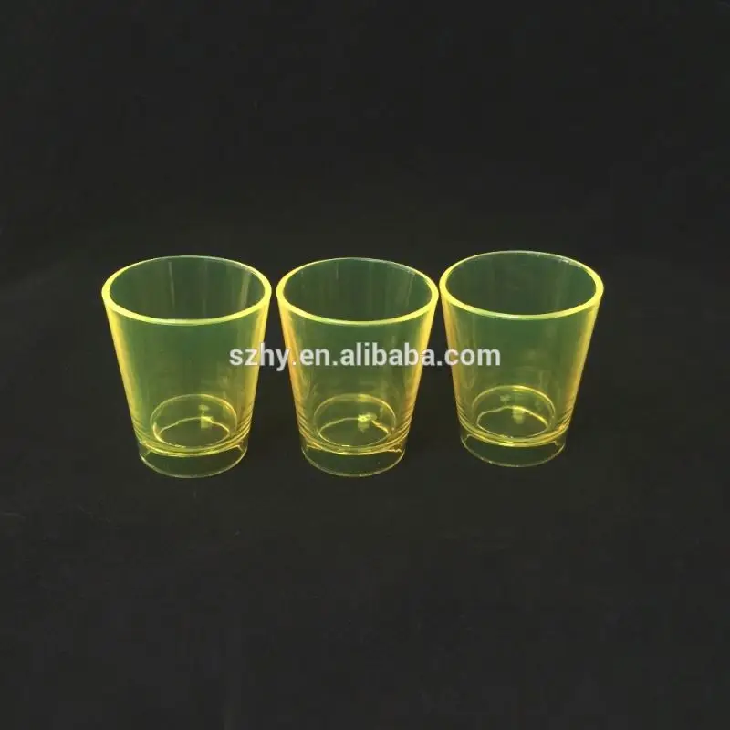 1.5oz Glow Neon uv reactive split tequila shot glass