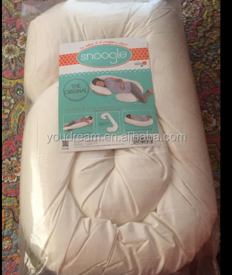 Pregnancy Pillow with Jersey Cover, C Shaped Full Body Pillow Back Support Cushion with100%cotton