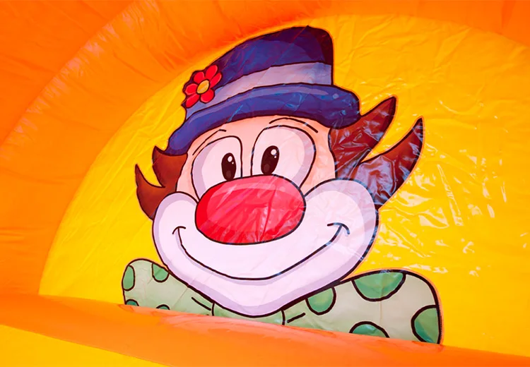 Inflatable dry circus clown slide for Adult and Children