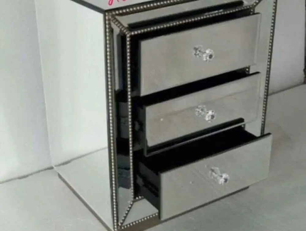 Зеркальная Ночная подставка для кровати с деревянными бусинами отеля 5 звезд