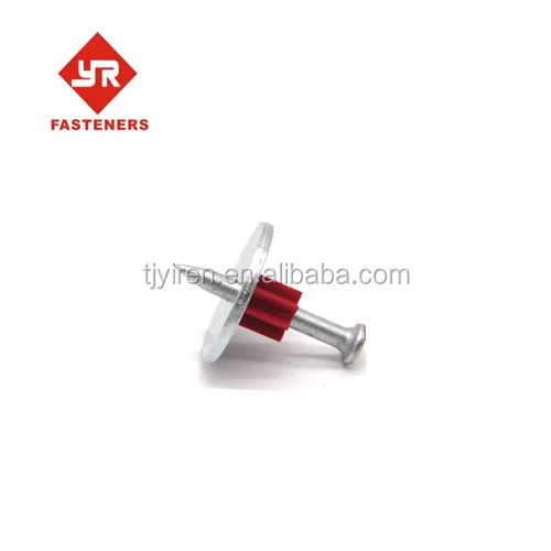 TIANJIN nails factory PDW low velocity drive pin with flute and steel washer