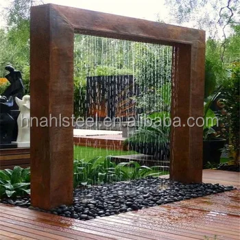 
Outdoor Metal Garden Corten Steel Water Fountain With Pots  (60735110696)