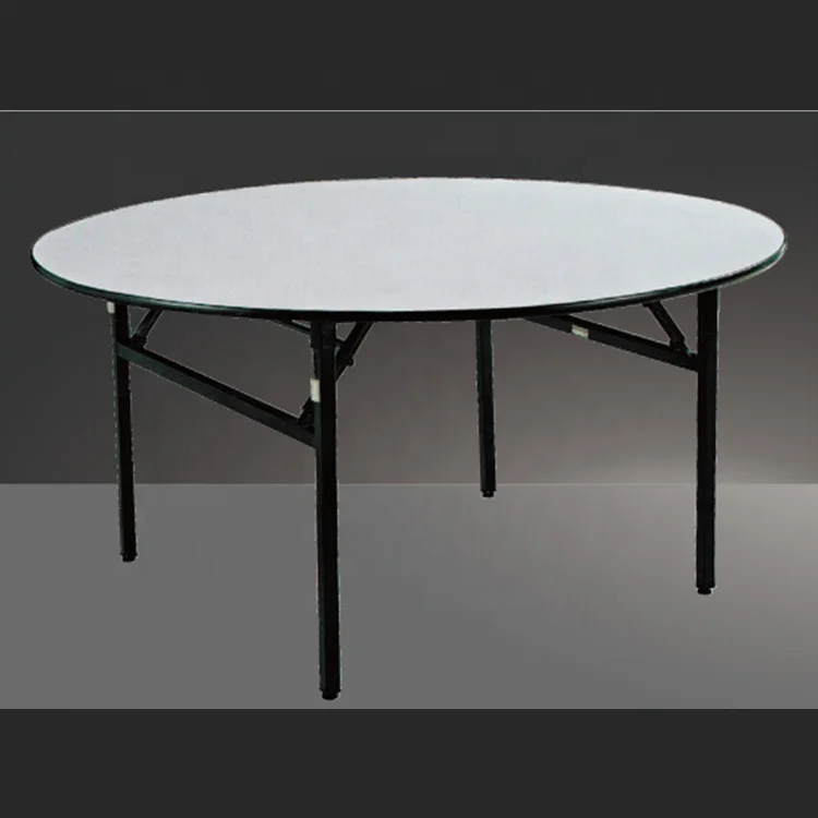 Round padded top folding banquet table for restaurant