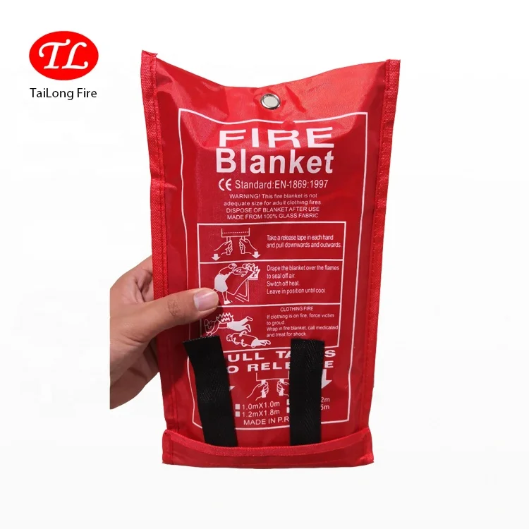 
fire blanket with red bag or PVC box 1.2m x 1.8m bs en1860 for kitchen, car, home 