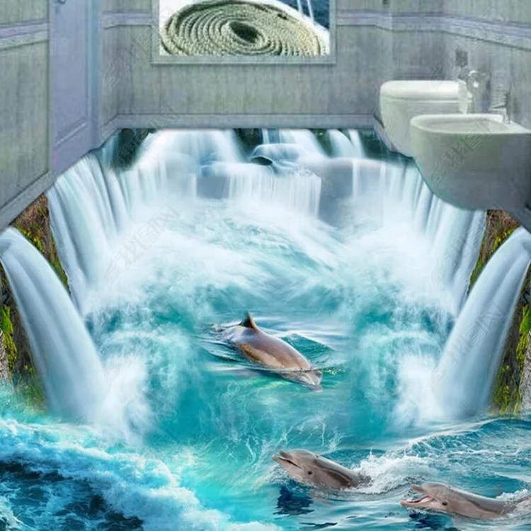 ZHIHAI Modern Indoor Parquet PVC Film Floor Covering Print Floor Customize The Design and Size Eco Friendly Waterproof Roll Tube