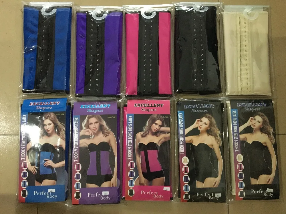 Beige colorful fashion steel boned latex cheap waist training corsets wholesale waist trainer shapers 2019 new type