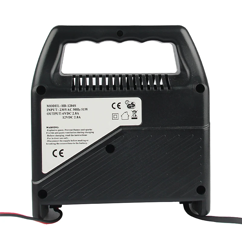 6V/12V 51W Smart Car Battery Charger in Black Color