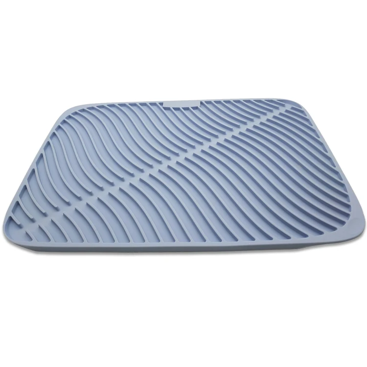Draining Mat Silicone Drying Mat for Kitchen Counter, Dishwasher Flume Folding Large Dish Silicone Mats & Pads Square 548g/pc
