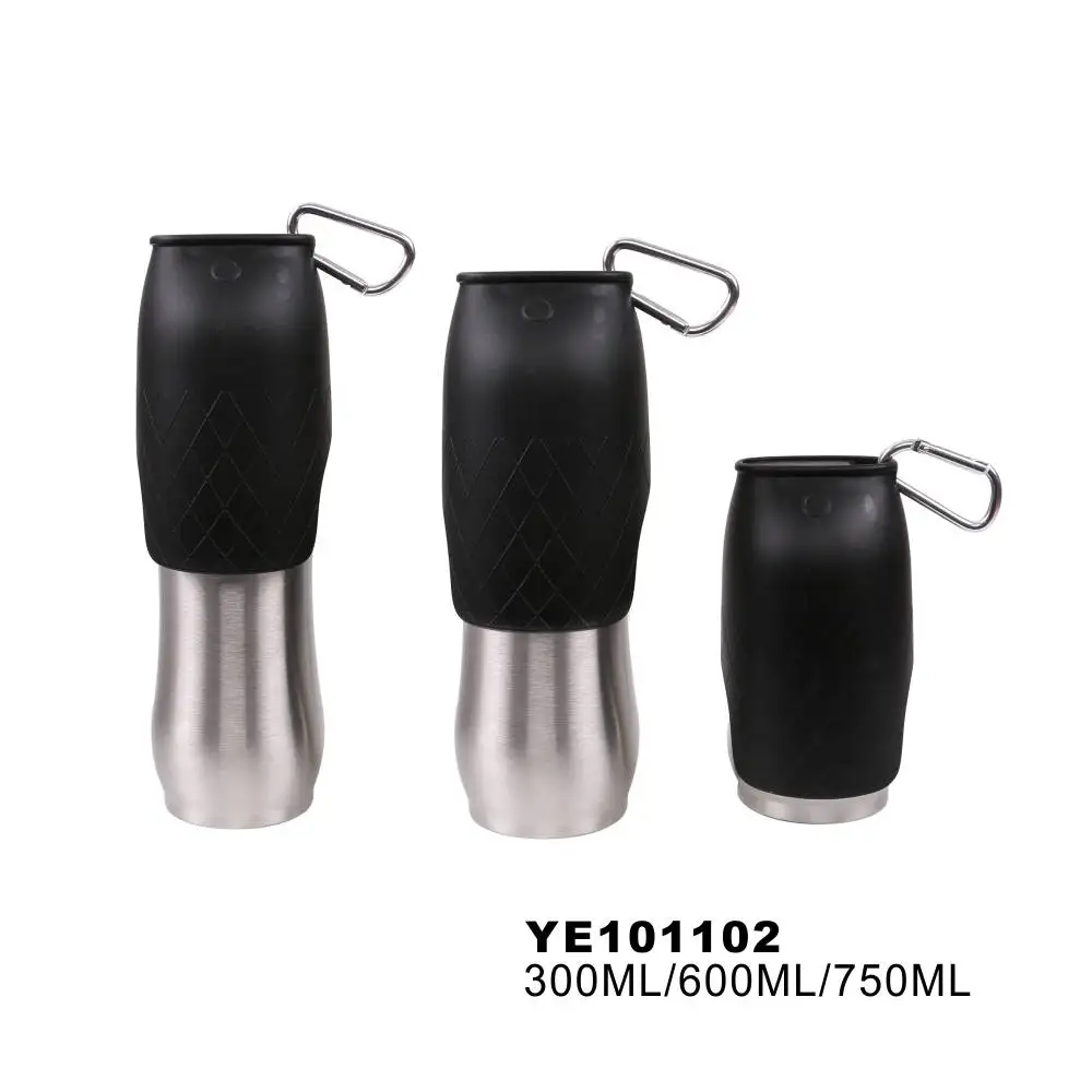 
300 600 750ml Stainless Steel Outdoor Travel Portable Pet Dog Drinking Water Bottle 