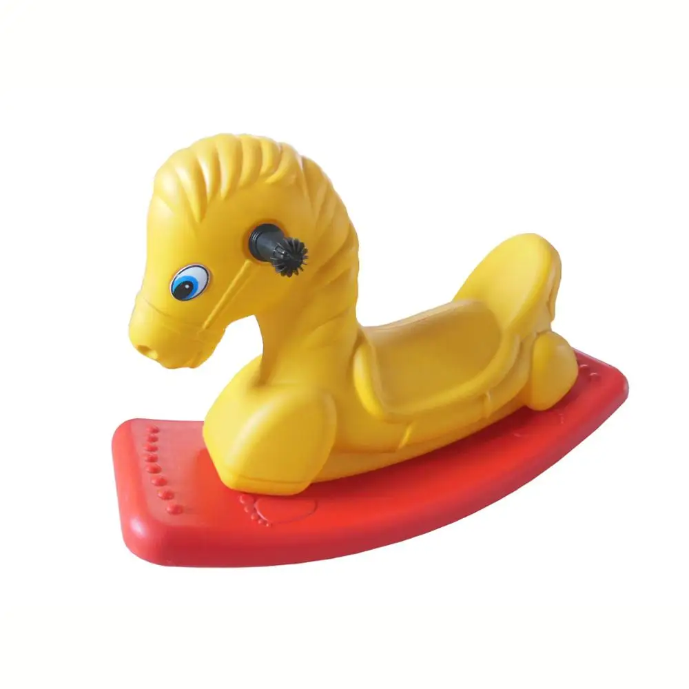 Double-color children plastic elephant rocking horse