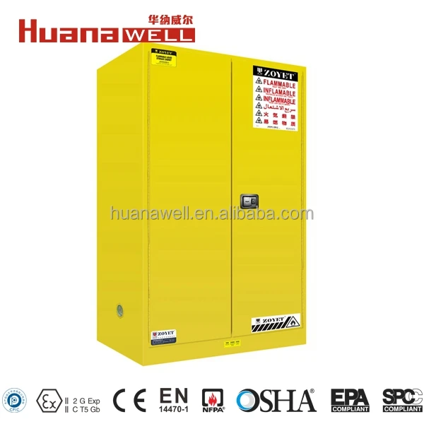 ZOYET 45 gallon factory sale fireproof flammable liquid Chemicals Storage Safety Cabinet for lab furniture