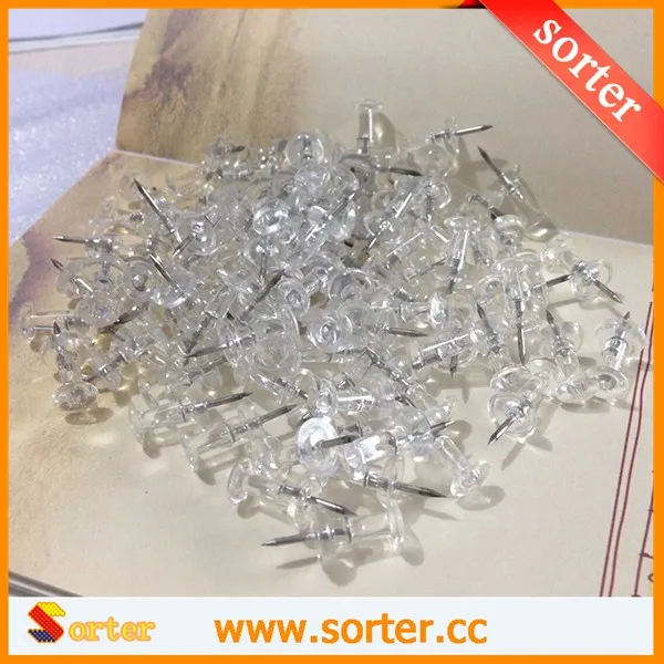 The clear round head pin office pin