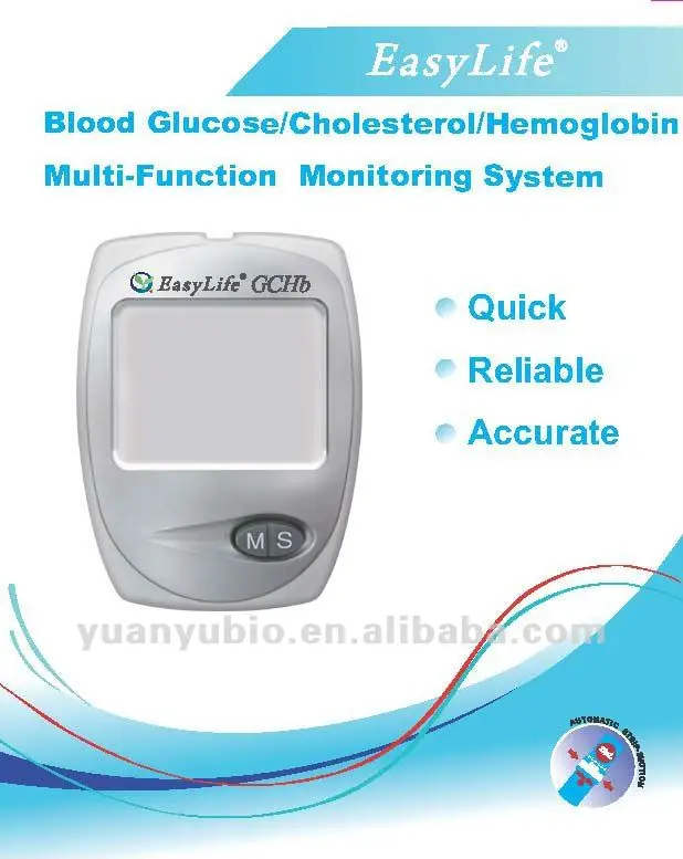 
EasyLife Multi Function Glucose/Cholesterol/Hemoglobin Meter Kit 