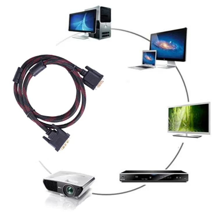 
SIPU High Quality 32 VGA Computer RGB Cable/VGA Cable with Male to Male 