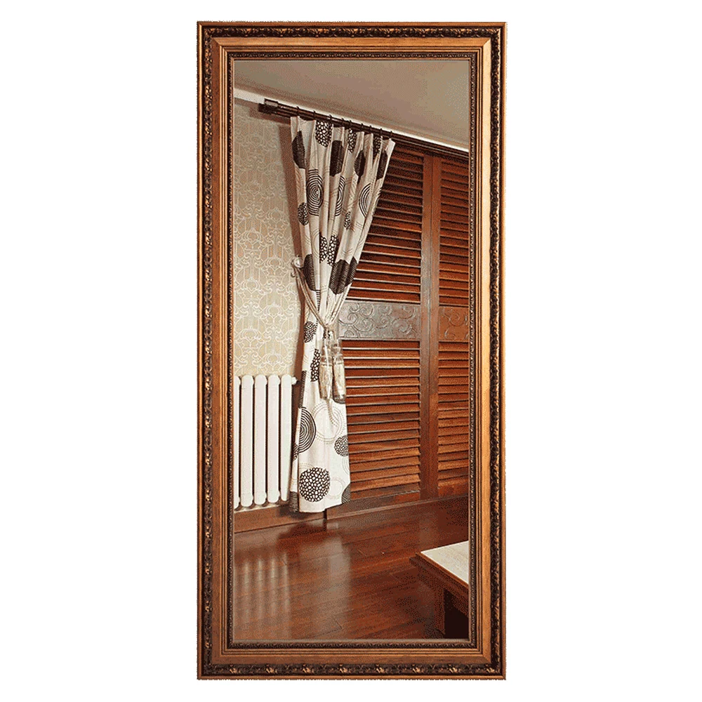 Retro stylish cosmetic wall long bedroom mirrors fitting room free standing mirror