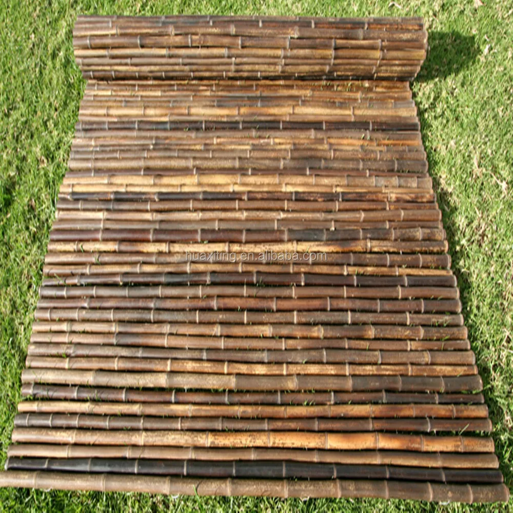 Inside-Wired Black Bamboo Fencing /Natural Black Bamboo Fence